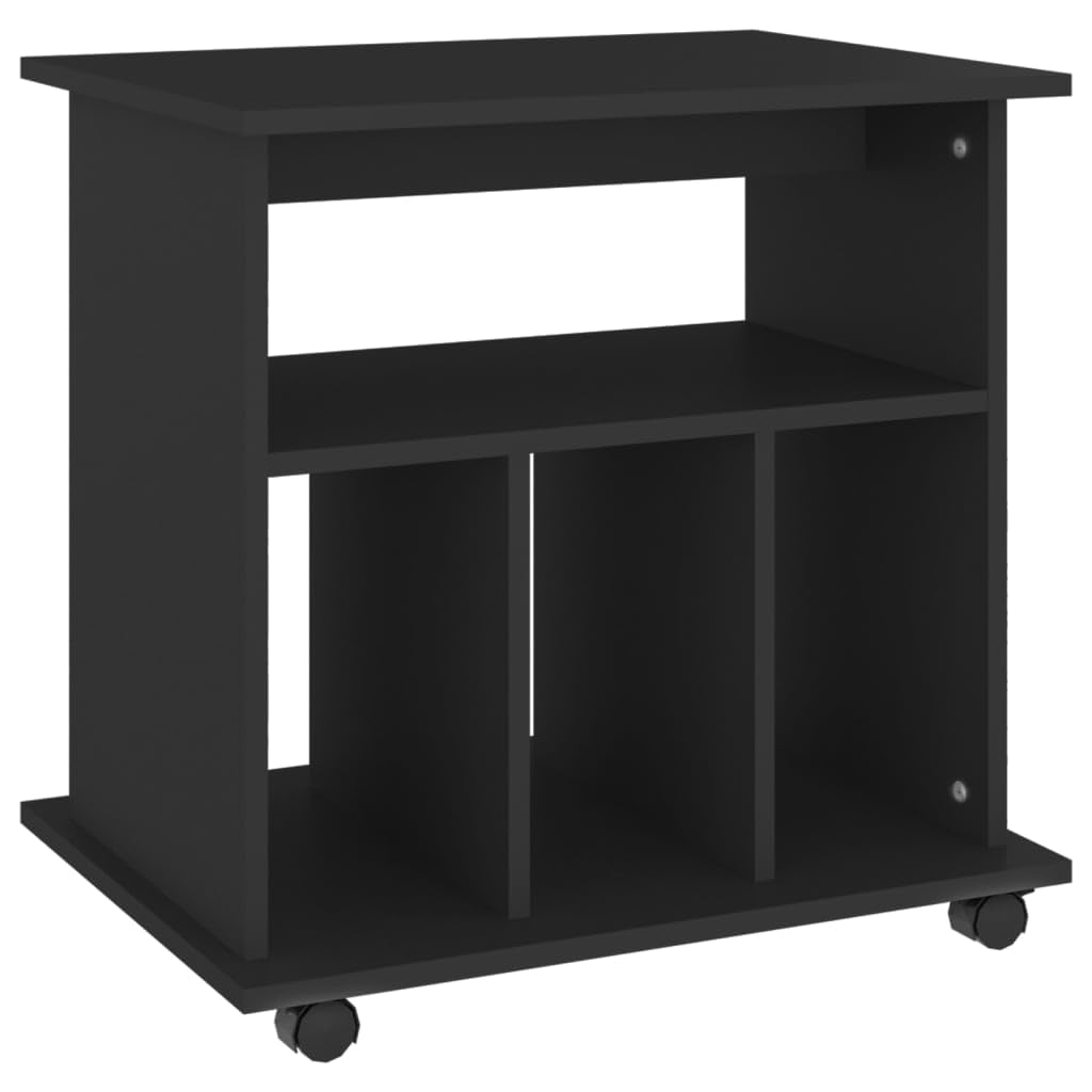 Mobile Basso da Esterno con Ruote - 60x45x60 cm Credenza da Officina e Cucina in Rovere unità Mobile in Legno Multistrato per Studio, ripostiglio e Ufficio
