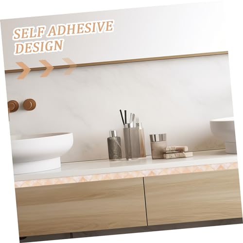 Housoutil Rodapé Autoadesivo Tira De Vedação De Banheira Adesivo Papel De Parede Descascar E Colar A