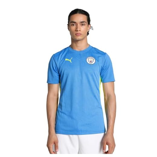 PUMA Maillot d’entraînement Manchester City Homme L Magic Blue Yellow Glow
