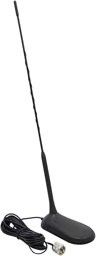 KALIBUR KMAG2 Antena CB de perfil bajo de 18 pulgadas de alto con resorte de choque incorporado, cable coaxial de 18 pies y conector