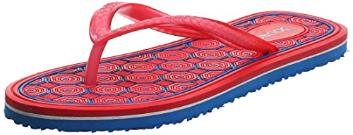 Bourge Women’s Gallery-z66 Pink and Blue Flip-Flops-8 UK (40 EU) (9 US) (Gallery-203-08)