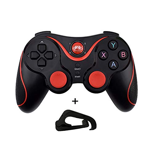 ZUZU 1pcs T3 inalámbrico Bluetooth 3,0 Gamepad Controlador de Juego + Soporte del sostenedor para el teléfono androide, Juego teledirigido para el teléfono PC Tablet TV Box,D