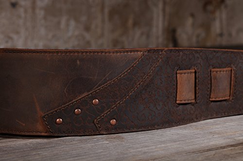 Anthology Gear "Overland" Full Grain Leather Guitar Strap For Electric, Acoustic, And Bass Guitars (Whiskey Brown) #TOP2
