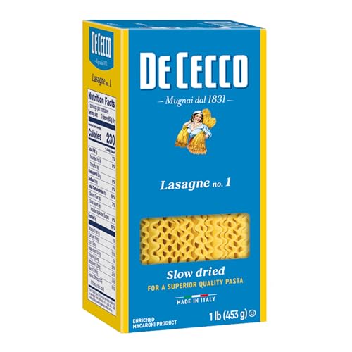 De Cecco Pasta, Lasagne No.1, 1 Pound - Made in Italy,...