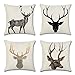 Artscope Federe per Cuscini Divano, Poliestere Biancheria Gettare Decorativo Caso Federa Cuscino Divano Auto Home Decor 45 x 45 cm, Set di 4 (Alce)
