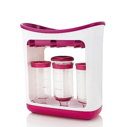 Naroote Station de Compression, Sachets de Nourriture pour bébé Faits Maison, Lavable au Lave-Vaisselle, Machine à Purée pour Bébés et Tout-Petits, Alimentation Saine en Déplacement