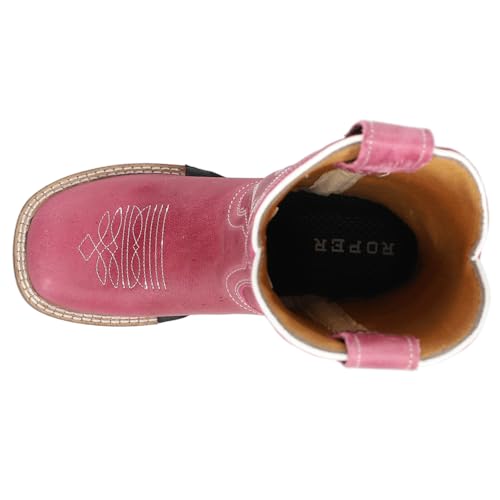 ROPER Kids Girls Monterey Square Toe Casual Boots Mid Calf - Pink4