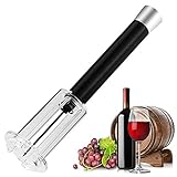 Abrebotellas rápido: con estos juegos de abridor de botellas manuales, basta con utilizar un cortador de película para quitar la tapa de aluminio, deslizar la aguja en el centro de la botella, bombear 4 – 7 veces, por lo que puede extraer fácilmente el tapón.