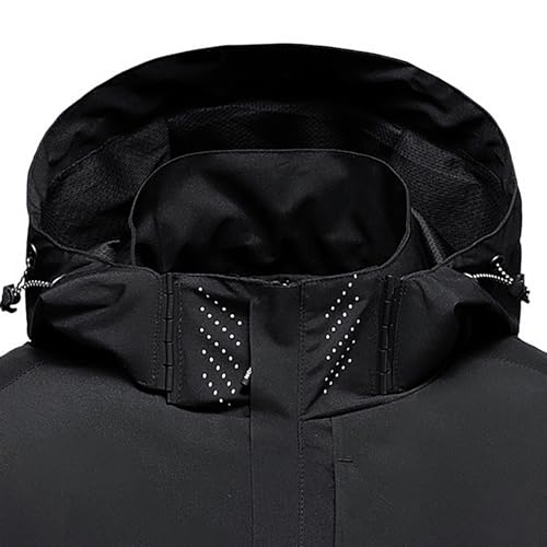Chaqueta impermeable ligera de hombre con capucha para senderismo 7
