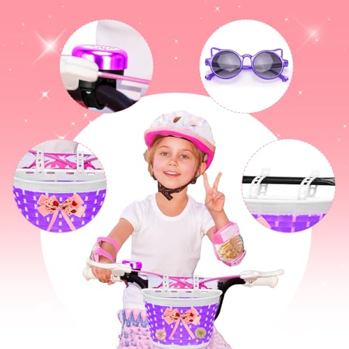 Cesta de bicicleta para niños ideal para paseos divertidos con timbre y pegatinas 6
