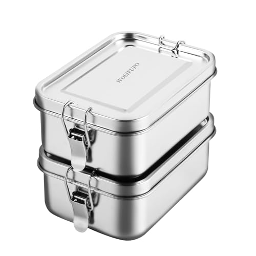Stainless Steel Bento Box Snack Containers (2 Pcs)