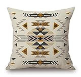Southwest Geometric Design Pillow Cover Cotton Linen Ethnic Pattern Decorative Pillow Covers Art Cushion Cover Home Decor Pillowcase for 18x18 Inch