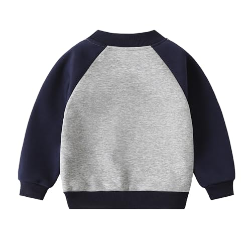 Boys Pullover Fleece Boys' Fall Long Sleeve Happyness Printed Padded Sweatshirt Black Zip Hoodie Jacket3