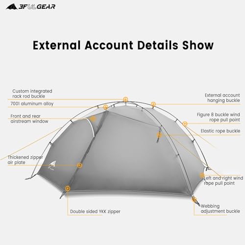 3F UL Gear Tienda Tai Chi 2 ultraligera para 2 personas miniatura 4