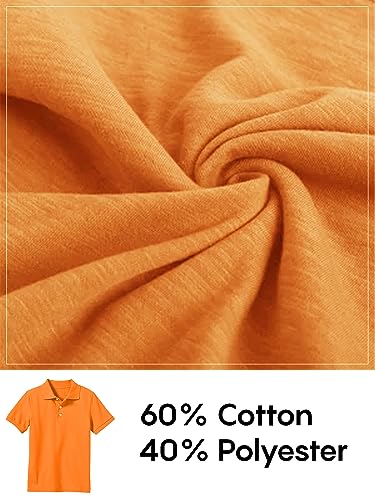 Image of Galaxy by Harvic Polo Shirt for Boys - 5 Pack School Uniform for Boys, Tagless Cotton Blend - Soft Comfortable Everyday Wear