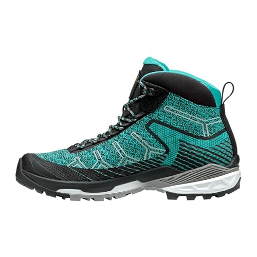 Image of ASOLO Womens Falcon Evo Jaquard GV Black /Aqua Green Hiking Boot