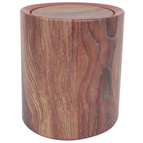 Cubo de basura para cocina y oficina con diseño nórdico de madera