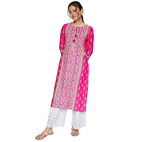 Image of global desi Women's Rayon Solid Regular Dress Shirt