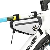 Rhinowalk(ライノウォーク) バイクフレームバッグ 防水 バイク トライアングルバッグ 自転車ポーチ プロ仕様 サイクリングアクセサリー - ホワイト