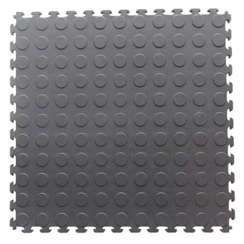 Carreaux de sol à clic emboîtables 40x40 cm noir intérieur extérieur