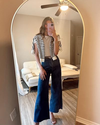 Women's Wide Leg Jeans High Waisted Stretchy Trendy Casual Versatile Work Denim Pants Trousers 20253
