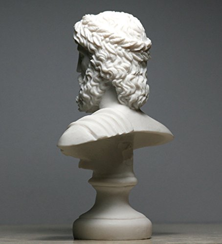 Zeus Father King Of Gods Alabaster Bust Head Statue Sculpture Figure Decor 6.3 Inches #TOP3