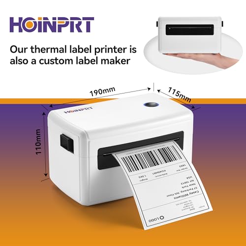Image of Thermal Label Printer 4x6 - USB Shipping Label Maker for Small Business - High-Speed, Inkless, Label Printer for USPS, Amazon, Etsy, Shopify - Windows Compatible (White)