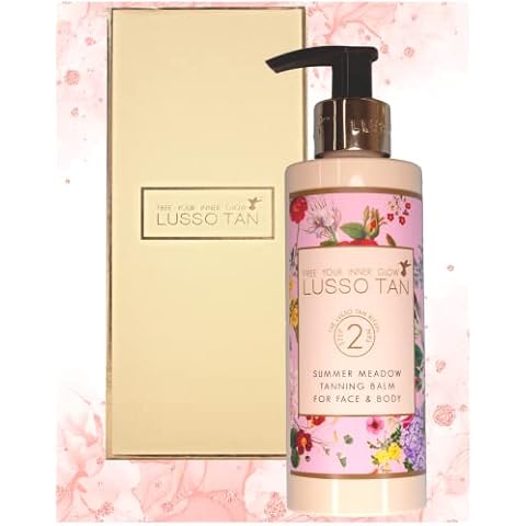 Summer Meadow Self-Tan by Lusso Tan - Instant-Drying Skin Care Tanning Balm for Face and Body. Streak-Free and Guide-Colour-Free Fake Tan Moisturiser Lotion. Organic Vegan and Cruelty-Free False Tan Cover