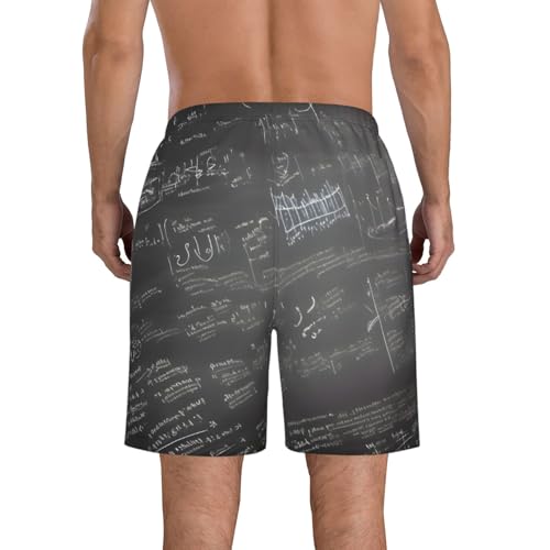 Math Symbols Pattern Print Stylish Beach Shorts Swim Trunks Lightweight Breathable Summer Outdoor Activities3