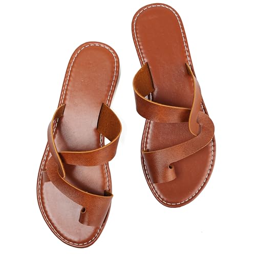 Bohemian Dress Sandals Womens Casual Flats Sandals Comfortable Ankle Strap Summer Boho Thong Sandals4