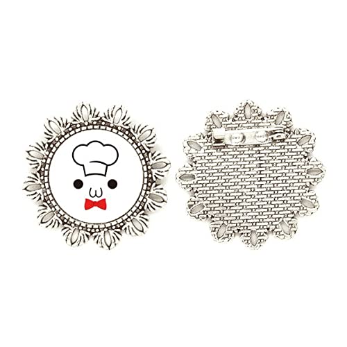 Broche de plata flor Chef Expression regalo ideal cocineros