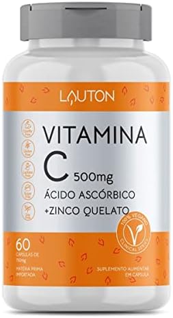 Vitamina C 500mg + Zinco 7mg 60 Cps Vegano | Lauton