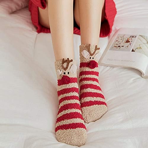 Image of Loritta 6 Pairs Womens Fuzzy Socks, Winter Warm Fluffy Slipper Socks