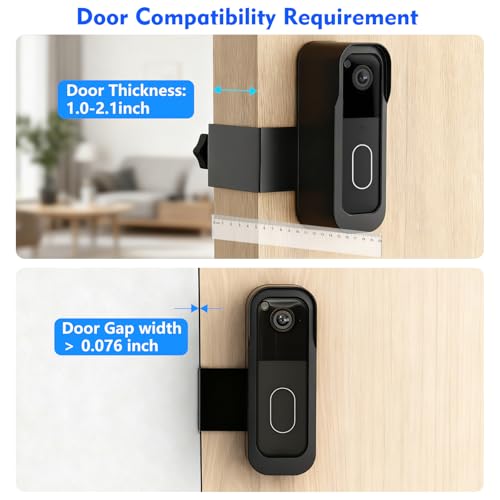 Image of Anti-Theft Doorbell Mount for Blink Video Doorbell Camera(1st & 2nd Gen), No Drill Doorbell Camera Mount No Block Sensor & Night Vision, Renter Friendly Door Mount with Rain Cover for Home Apartment