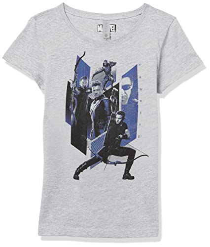 T-shirt Hawkeye Marvel pour fille en coton gris chiné taille M