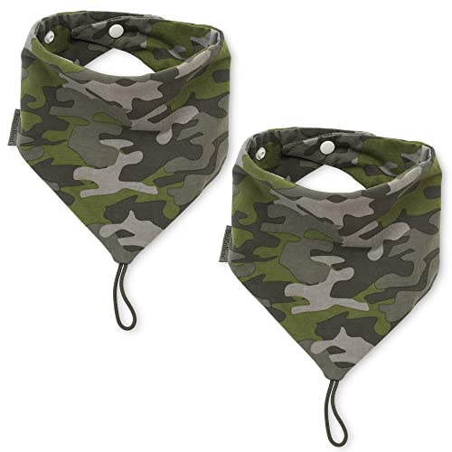 Image of Drool Bibs for Baby Girls and Boys - 2-in-1 Adjustable PaciGrip Bib Pacifier by BooginHead