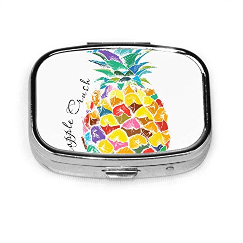 Preisvergleich Produktbild Poster Bild Ananasfrucht Vektor-Illustration Tablettenschachtel Medizin-Etui Tablettenschachtel Tablet-Halter Brieftasche Organizer-Etui Für Tasche oder Geldbörse