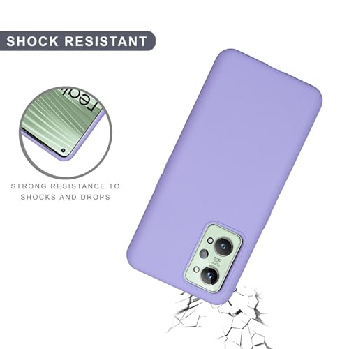 Image of SPRIG Compatible with Realme GT Neo 3T Premium SilkTone (Liquid Silicone) Back Cover Drop Tested Shock Proof Mobile Case for Men, Women, Boys and Girls with Camera Protection (Light Purple)