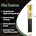 Reusable Cigarette Filter Mouthpiece, Metal Mouthpieces, Cigarette Filter Holder,Never Fades, Carbon Fiber Color, Suitable for Thick, Medium, and Slim Sizes, Cleaning Tools. Birthdays, FatherDay Gift