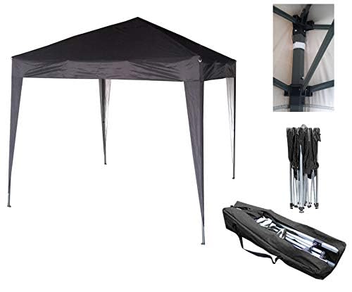 2x2m Pop-up Gazebo Waterproof Outdoor Garden Marquee Canopy No Sides (Charcoal)