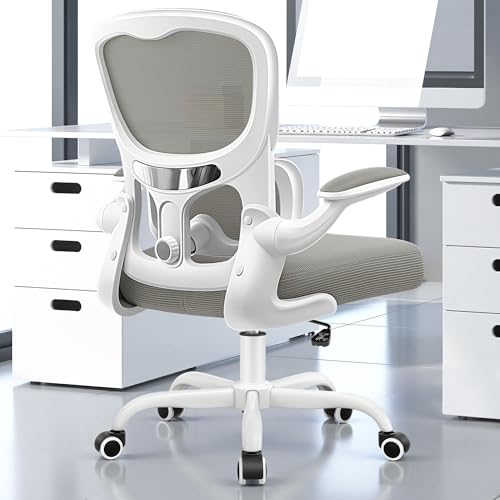 Image of ALLGOD Ergonomic Office Chair, Breathable Mesh Ergonomic Desk Chair with Adjustable Lumbar Support, Flip-up Armrests, Computer Chairs Comfortable for Home, Office, Work, 300lbs, LightGray, Upgrade