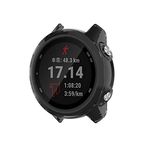 Image of Case Cover Compatible with Garmin Forerunner 245 Smartwatch Protective PC Bumper Armor Case Protector for Forerunner 245 /245 Music (Black)