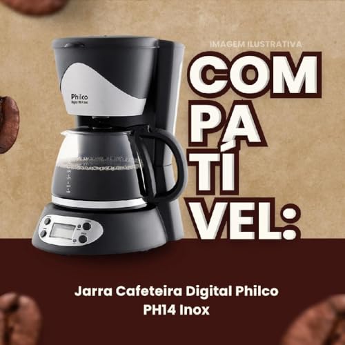 Jarra de Vidro Para Cafeteira PHILCO PH14 / PH14 INOX Ph14 Inox Digital