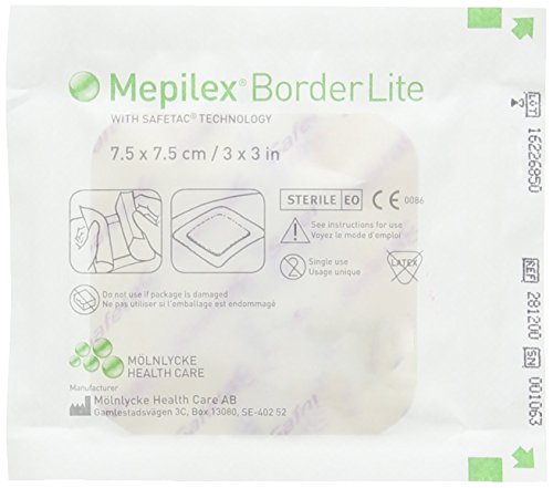 Molynlycke 7332430527745 -Mepilex Border Lite - 3x3 - Box of 5, Na