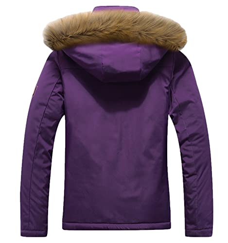 Image of MOERDENG Women's Waterproof Ski Snow Jacket Winter Warm Hooded Snow Coat Mountain Windproof Ski Jacket For Women