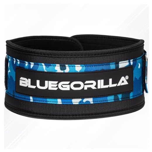BLUEGORILLA Cinturón Lumbar Gym. Levantamiento de Pesas y Entrenamiento. Sentadillas, Peso Muerto, zancadas, Powerlifting,Crossfit y Fitness. Parches (XL, AZUL/NEGRO)