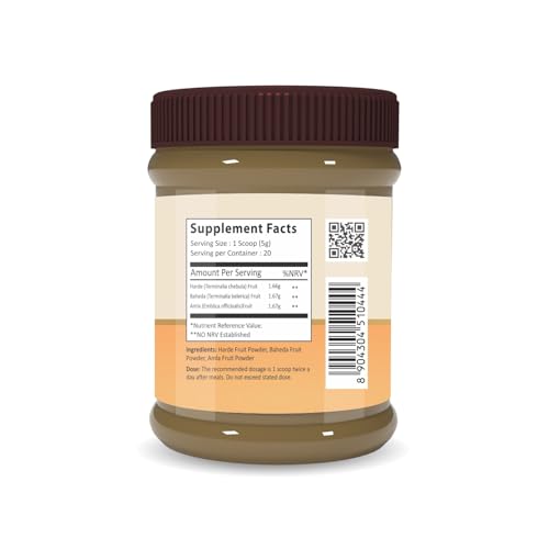 Image of Natural Triphala (Amala+Harde+Behda) Powder - 100g For Detoxification
