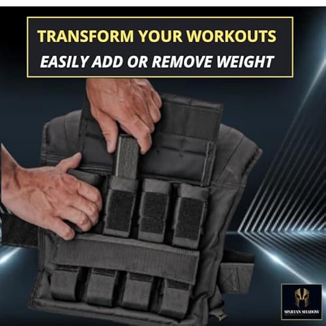 40 lb Weighted Vest - Adjustable Weighted Vest 40 lbs with iron weights. Tone fitness 40 pound weighted vest for men, for women 40lb. For walking, running, rucking. Strength Training Exercise - Workout vest
