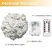 echosari Rose Fairy Lights Battery Operated 15 ft 30 LED White Rose Flower String Lights with Remote for Valentine's Wedding Bedroom Indoor Decor (Warm White)