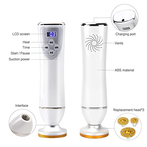 Lesenbeauty Lymphatic Drainage Machine, 3 In 1 Electric Vacuum Therapy Machine With Heat (High Suction) #TOP3